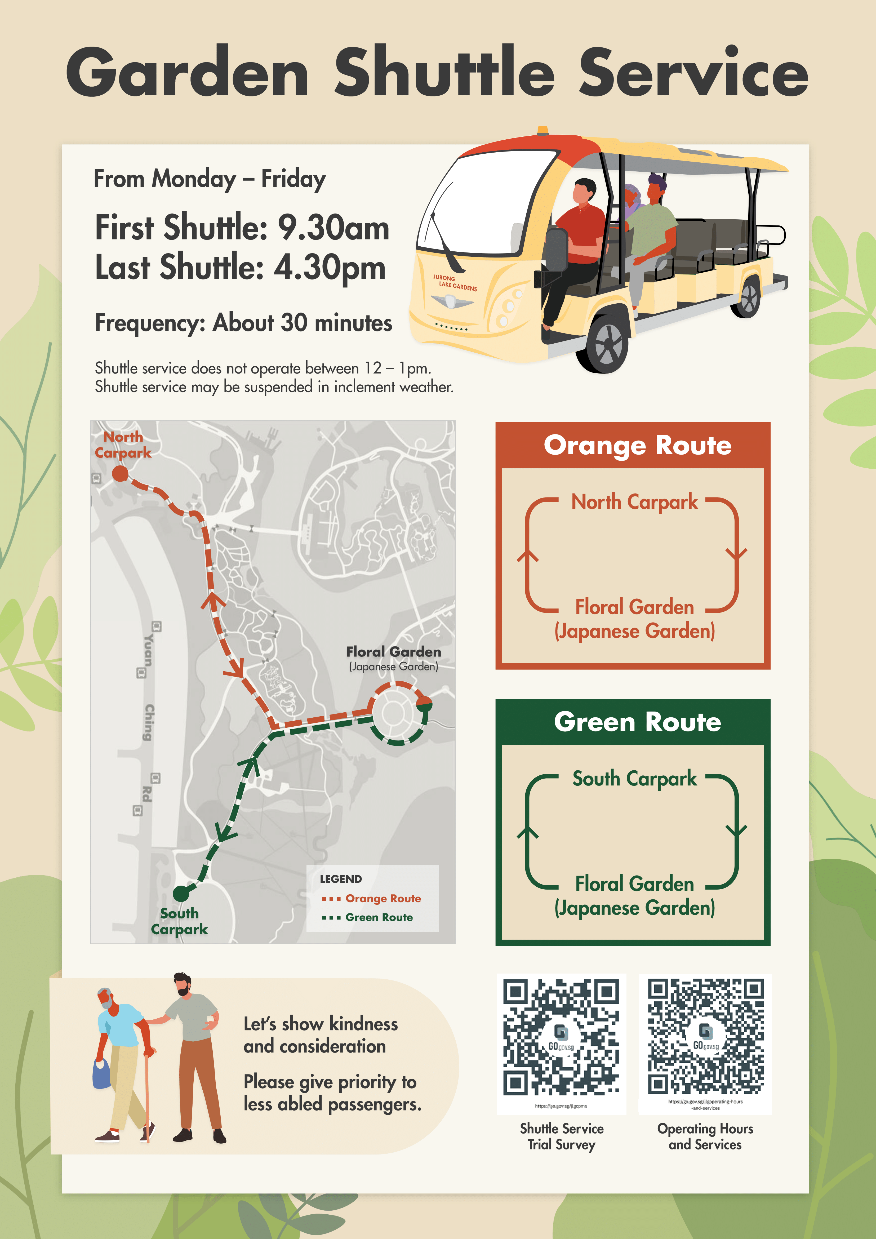 garden shuttle service poster png