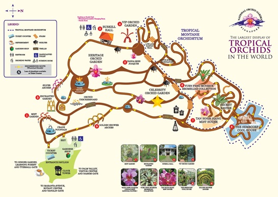 Map of the National Orchid Garden version 2021