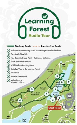 Learning Forest Audio Tour map