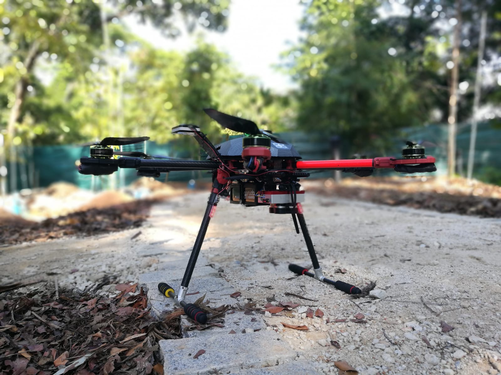 Drone used for multispectral imaging which can give us an indication of tree health (Credit National Parks Board)